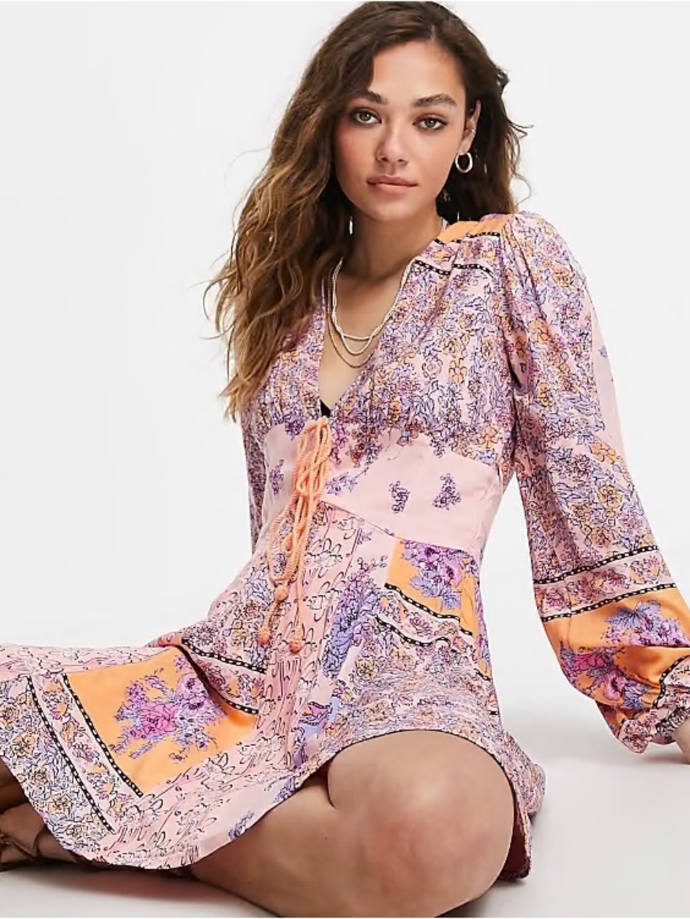 FREE PEOPLE MIXIN IT UP MINI DRESS
